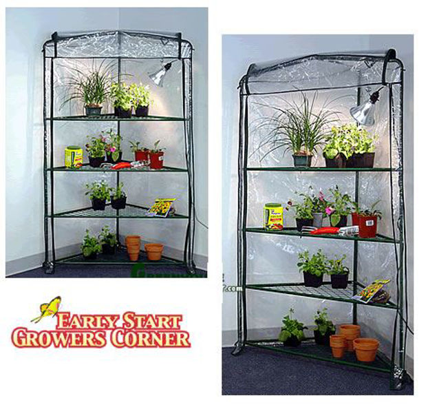 Picture of Early Start 4-Shelf Corner Growing Rack