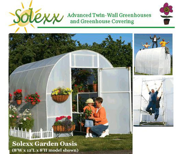 Picture of Solexx Gardener's Oasis 8x16 Greenhouse