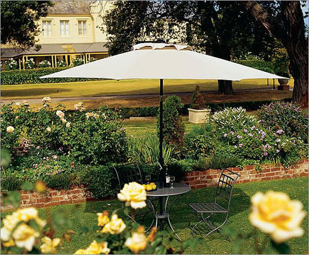 Picture of 11' Round Coolaroo Aluminum Patio Umbrella - Smoke