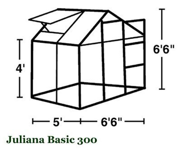 4SeasonGreenhouse. Juliana Basic 300 Cold Weather Greenhouse with