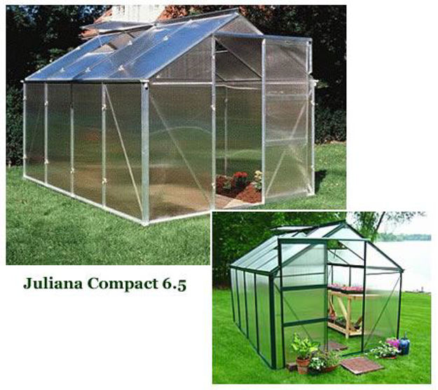 Picture of Juliana Compact 6.5 Cold Weather Greenhouse with Heater, Base Kit, and Vent Openers