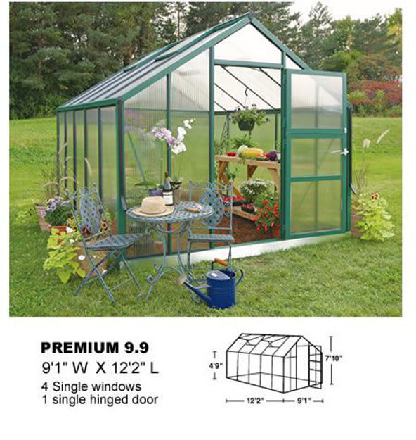 Picture of Juliana Premium 10.9 Cold Weather Greenhouse with Heater, Base Kit,...