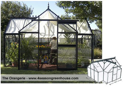 Picture of Exaco Junior Orangerie Glass Greenhouse kit 10 ft  x 13 ft