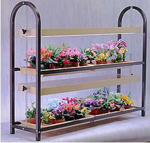 Picture of Compact Lite 2 Shelf Extra Long Brown Plant Cart