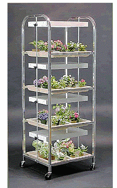 Picture of Compact Lite 4 Shelf / 8 Tray Plant Cart w/Wheels