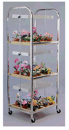 Picture of Compact Lite 3 Shelf / 6 Tray Plant Cart w/Wheels