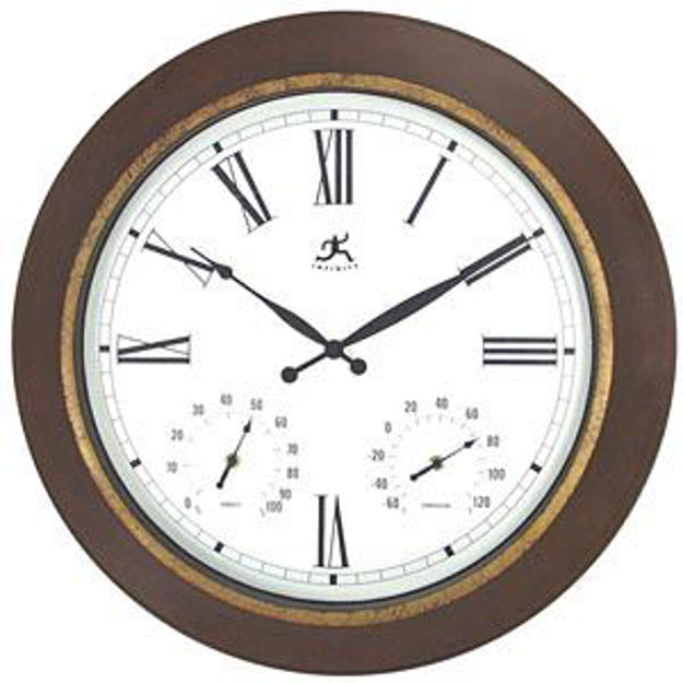 Picture of Infinity Instruments Metal Indoor-Outdoor Textured Rust Finish Clock