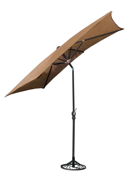Picture of 9' Hexagonal Coolaroo Aluminum Market Umbrella - Mocha