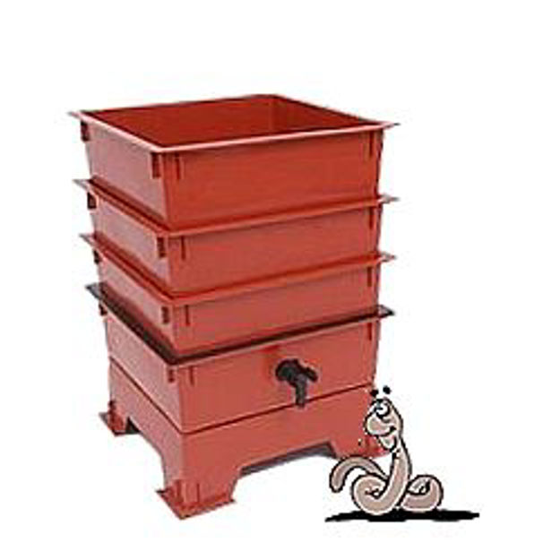 Picture of Worm Factory® Composting System - Three Tray - Terracota