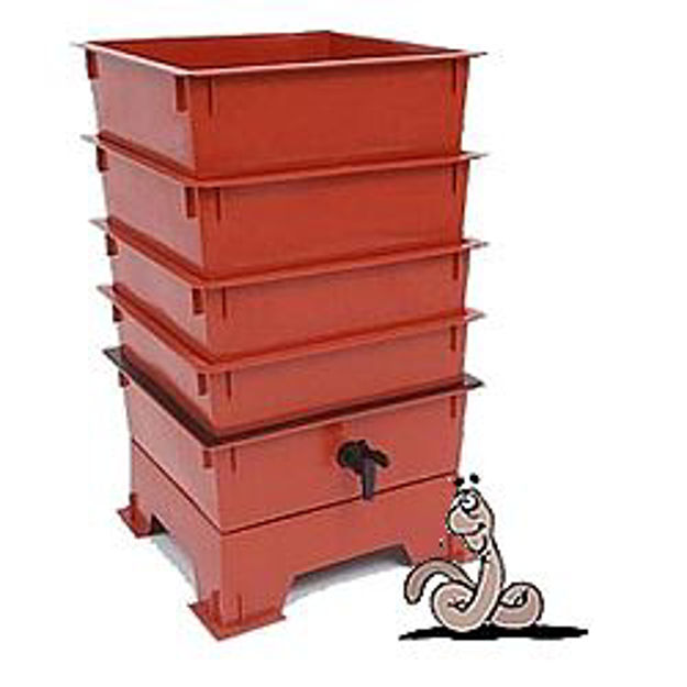 Picture of Worm Factory® Composting System - Four Tray Terracotta