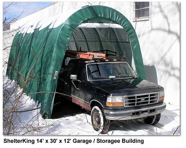 Picture of ShelterKing 14 x 30 x 12 Round Style Portable Garage