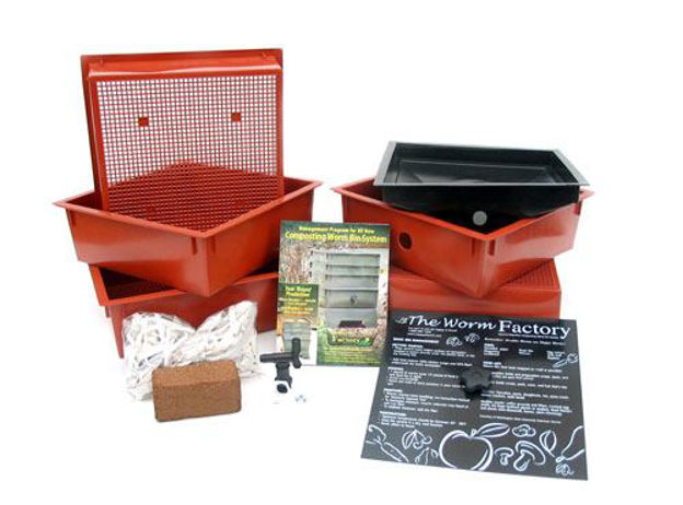 4SeasonGreenhouse. Worm Factory Worm Composter - Four Tray - Terracotta