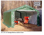 Picture of 12 x 12 x 8 House Style Portable Garage