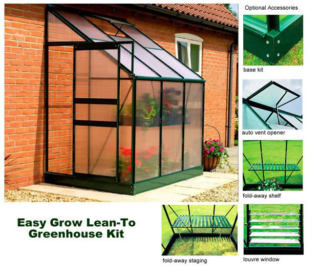 Picture of Bio Star Easy Start 4' x 6' Lean-To Greenhouse Kit