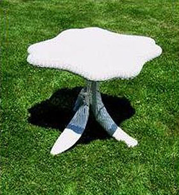Picture of Wicker Butterfly Garden Table by Flowerhouse - White