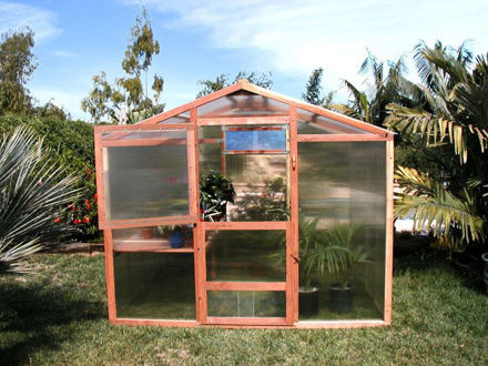 Picture of Alameda 9' W x 16' L Redwood Greenhouse kit