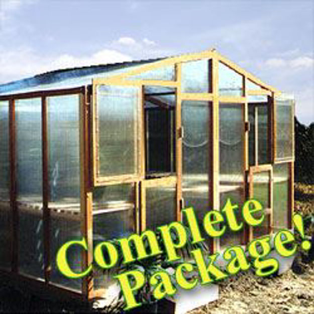 Picture of Alameda Package 14' W x 24' L Redwood Greenhouse
