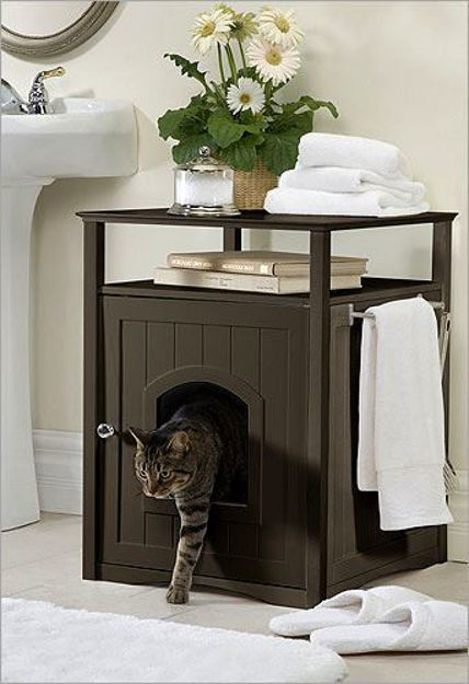 Picture of Litter Box Hideaway/Cat Washroom - Espresso