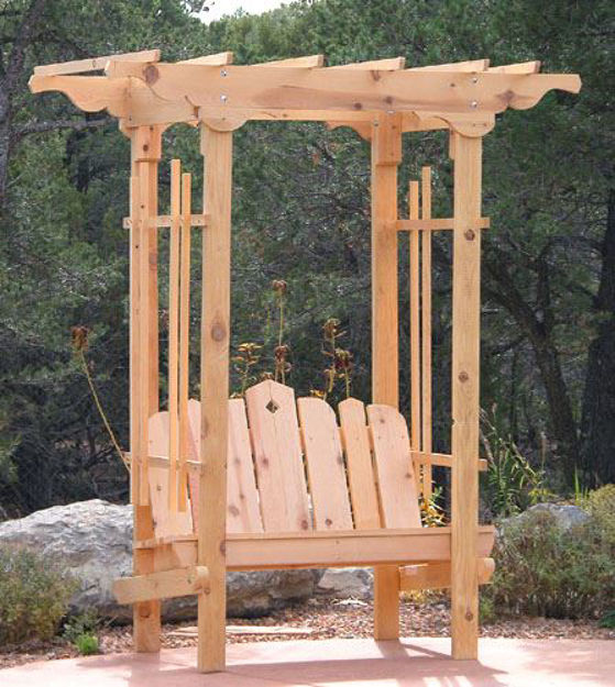 Picture of Traditional Garden Arbor with Seat - 4ft.