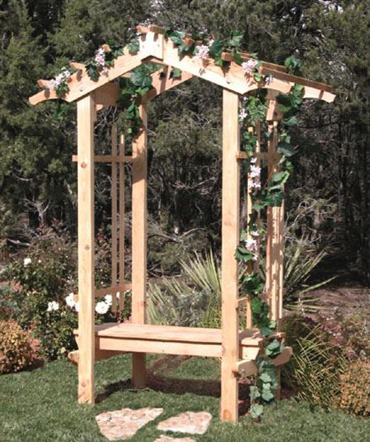 Picture of Country Garden Arbor with Bench 4ft.