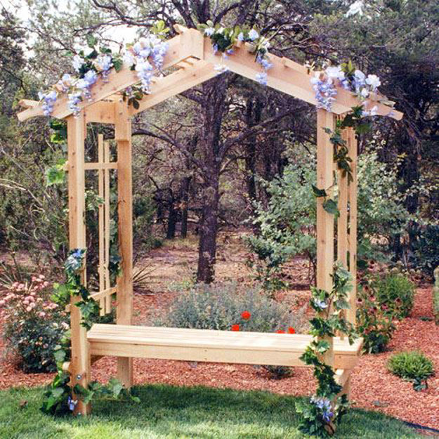 Picture of Country Garden Arbor with Bench 6ft.