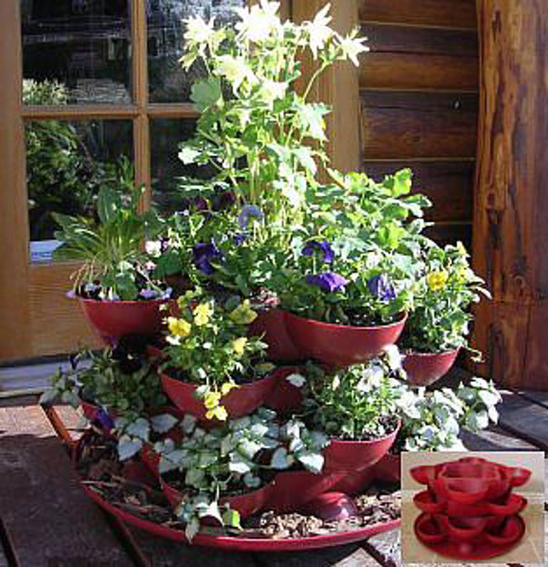 Picture of Red Stack & Grow Planter