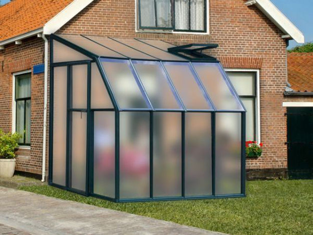 Picture of Eco SunRoom 8 Lean-To Greenhouse Kit - Poly