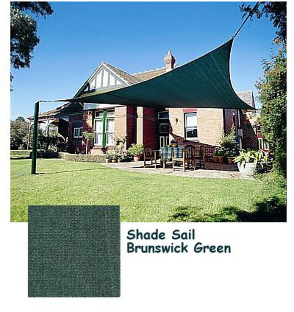 Picture of Coolaroo Triangle Shade Sail 16 ft 5 in - Brunswick Green (Bargain...