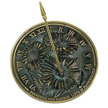 Picture of Brass Sundial - Flowers Are Lovely