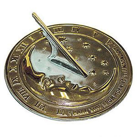 Picture of Brass Sundial - Moon and Stars