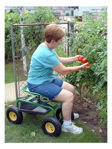 Picture of Tractor Seat on Wheels Garden Cart
