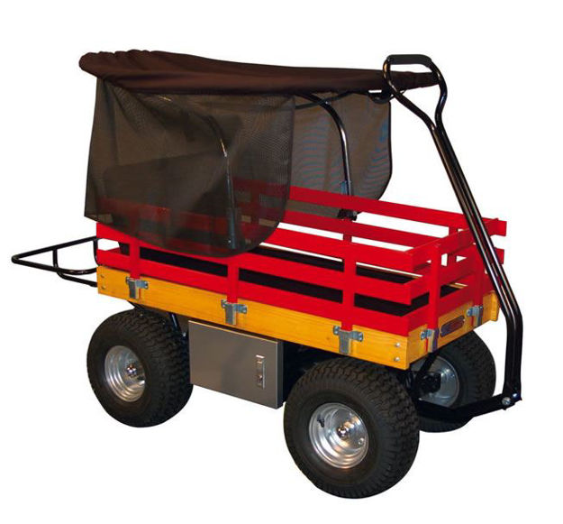 Picture of Heavy Duty Garden Wagon with Canopy - Red