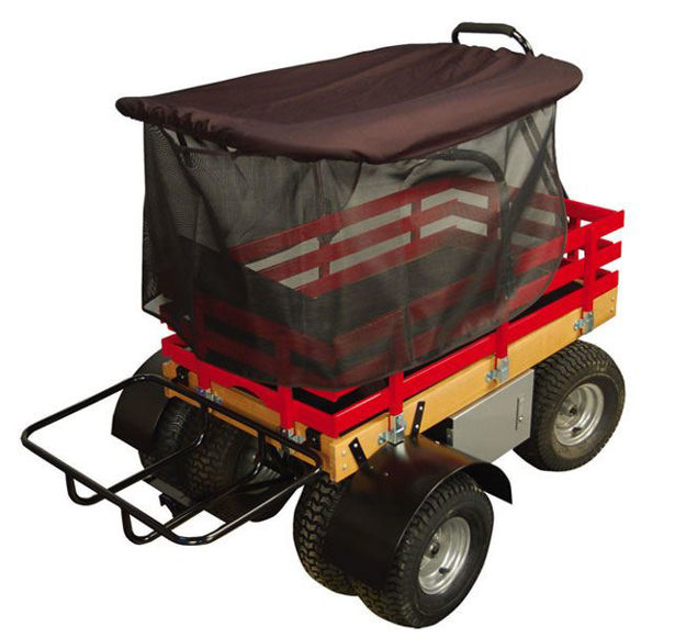 Picture of Heavy Duty Dually Garden Wagon with Canopy - Red