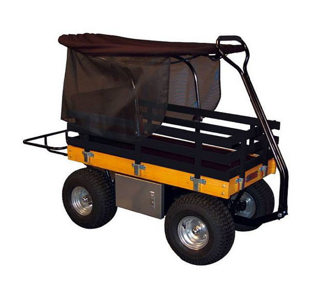Picture of Heavy Duty Garden Wagon with Canopy - black