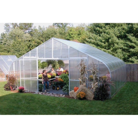 Picture of 34x12x72 Solar Star Gothic Greenhouse with Polycarbonate Top and...