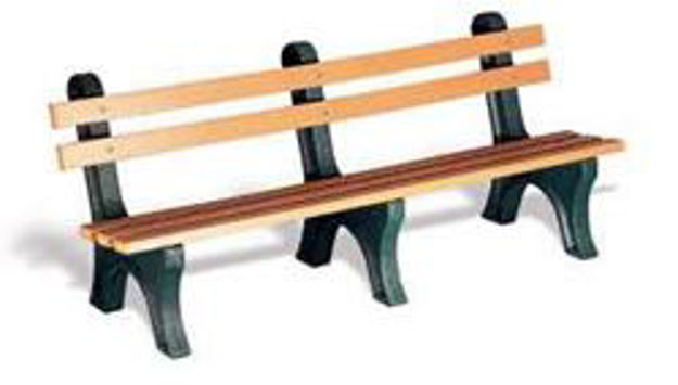 Picture of Eagle One - 7' Long 2 x 4 Slats High Back Bench