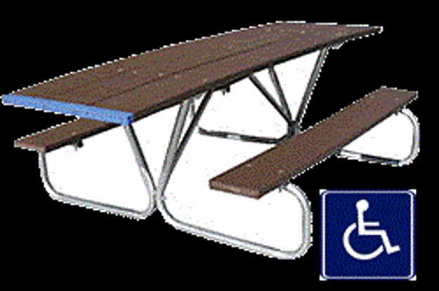 Picture of Eagle One - 8' Plastic Recycled Top with Steel Frame Handicap...