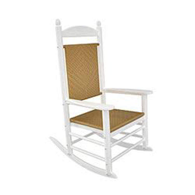 Picture of Poly-Wood Jefferson Rocker w/Woven Seat and Back
