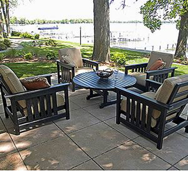 Picture of PolyWood 5-Piece Club Mission Chat Group Recycled Plastic Set