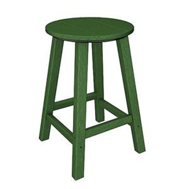 Picture of Poly-Wood Traditional Round Counter Height Bar Stool (Sold in Pairs)