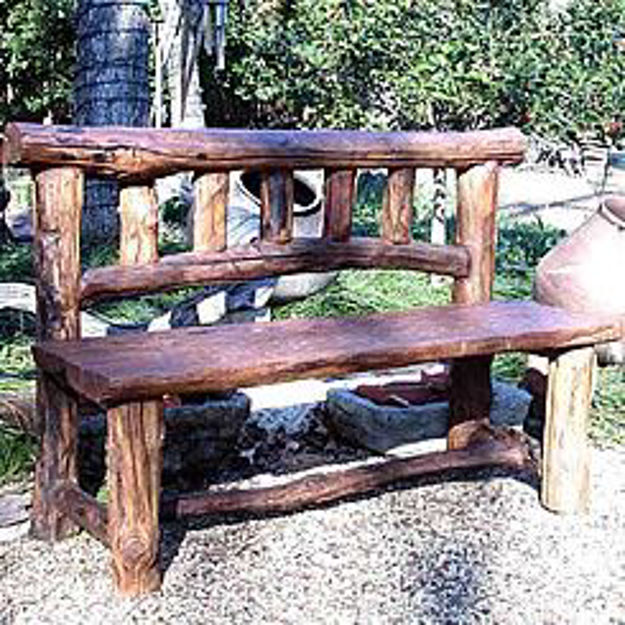 rustic garden bench