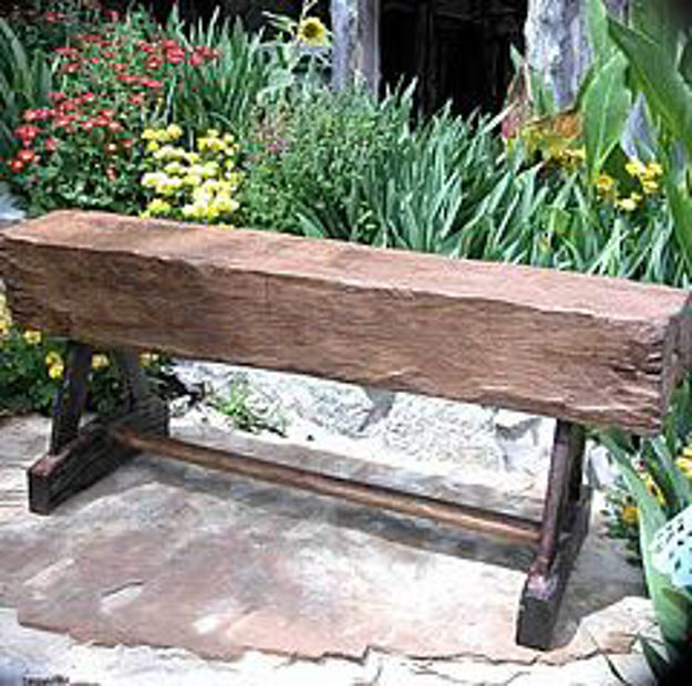 Picture of Groovystuff Feed Trough Rustic Teak Garden Bench