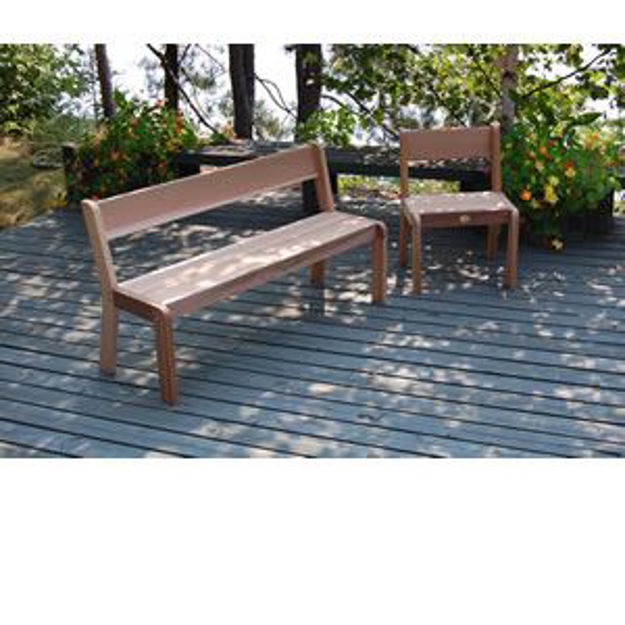 Picture of The Bear Chair Cedar 23" Bench W/Backrest Kit