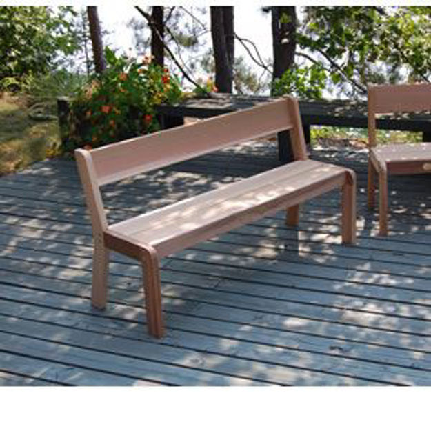 Picture of The Bear Chair Cedar 5" Bench w/Backrest Kit
