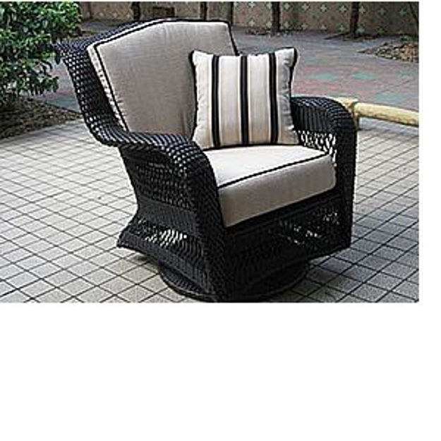 Picture of Fire Stone Ebony Ebony All-Weather Wicker Swivel Glider Chair w/2...