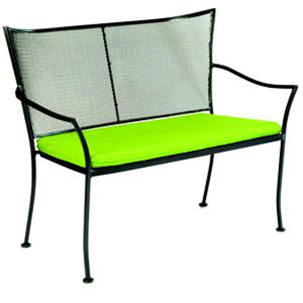 Picture of Woodard Amelie Wrought Iron Cushion Garden Bench 