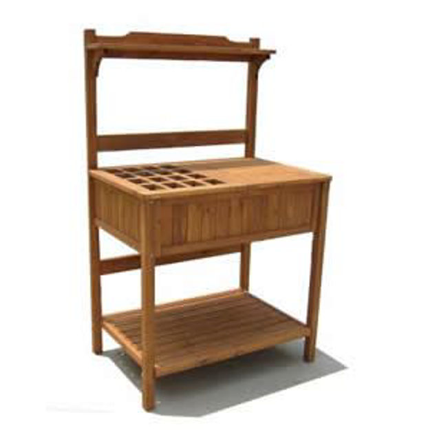 Picture of Merry Products Wood Potting Bench with Recessed Storage