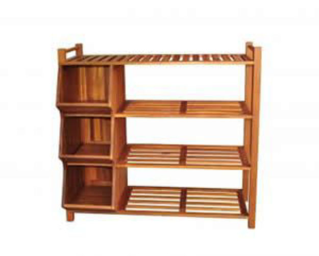 Picture of Merry Products 4 Tier Outdoor Shoe Rack and Cubby