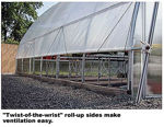 Picture of 34x12x40 Solar Star Gothic Greenhouse with Polycarbonate Top and...